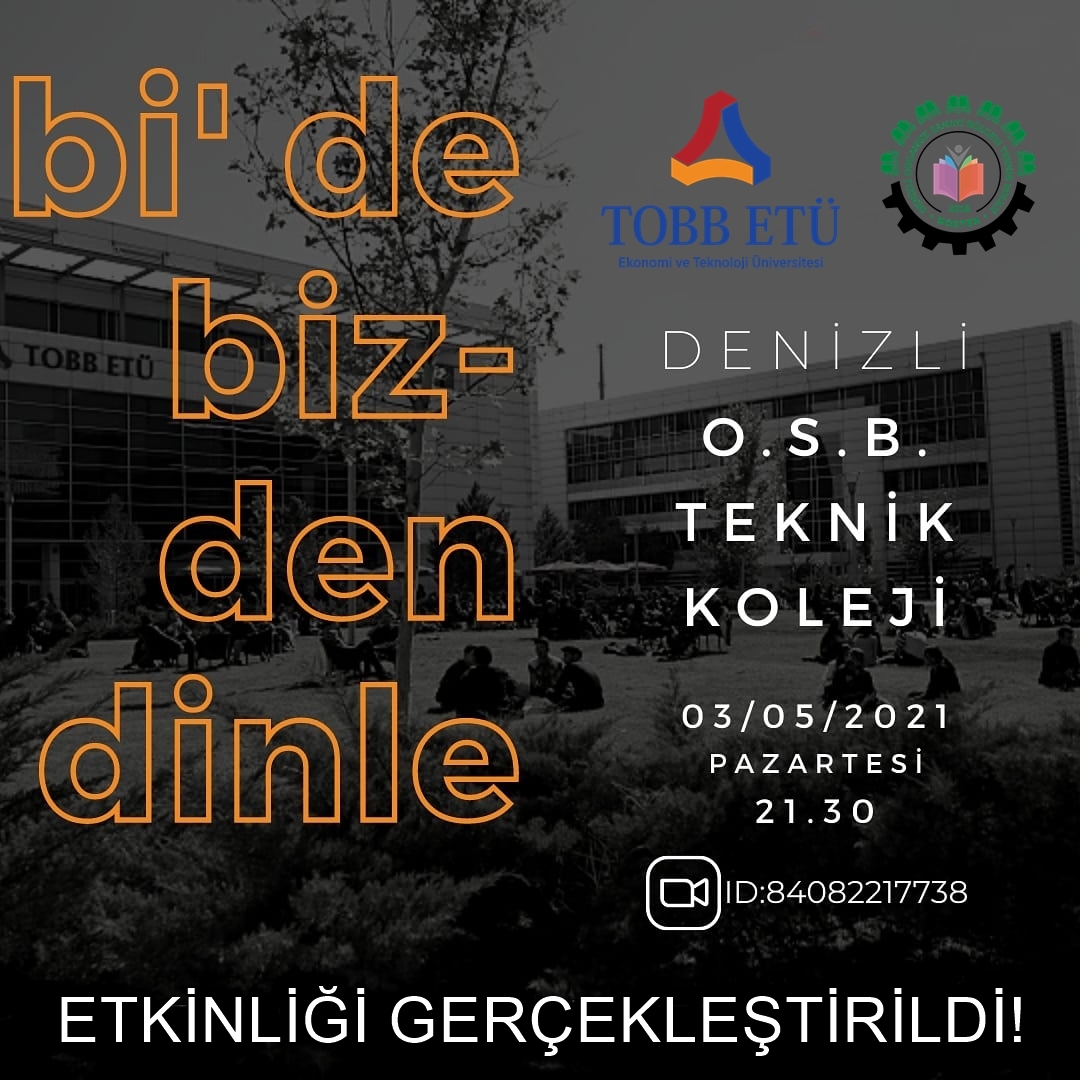 Bi'de Bizden Dinle Etkinliği Geerçekleştirildi !