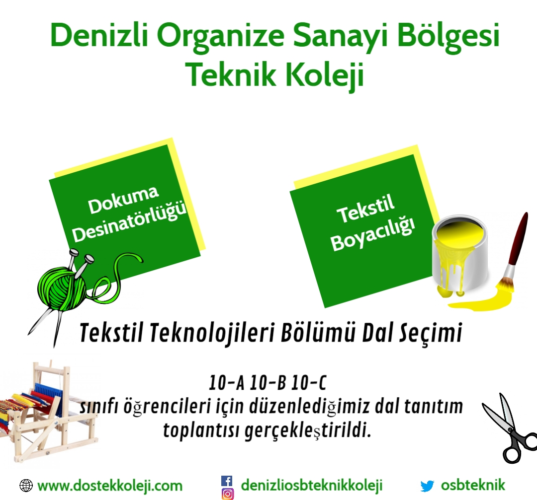 Tekstil Teknolojisi Bölümü Dal Tanıtım Toplantısı Gerçekleştirildi!