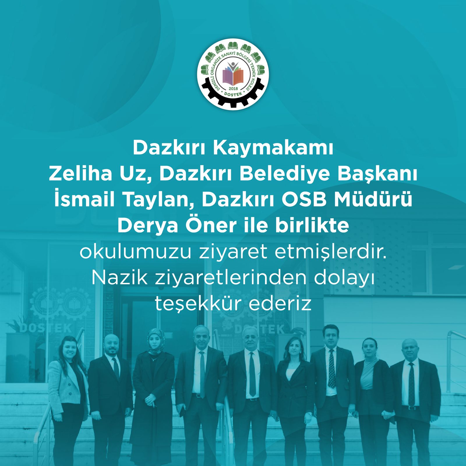 Nazik Ziyaretlerinden Dolayı Teşekkür Ederiz