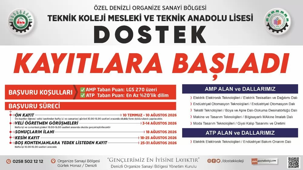Dostek Kayıtlara Başladı