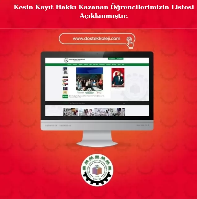 KESİN KAYIT HAKKI KAZANAN ÖĞRENCİLERİMİZİN LİSTESİ YAYIMLANDI !