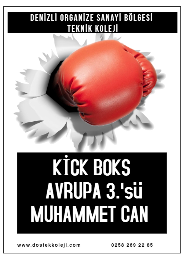 KİCK BOKS AVRUPA 3. 'sü MUHAMMET CAN !