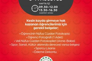 Kayıtta Gerekli Belgeler