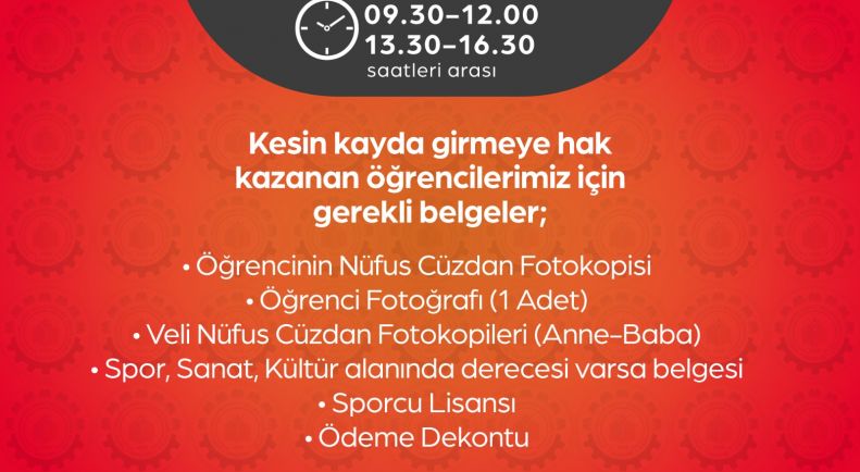 Kayıtta Gerekli Belgeler