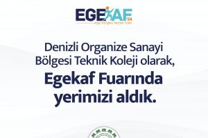 EGEKAF'da yerimizi aldık!