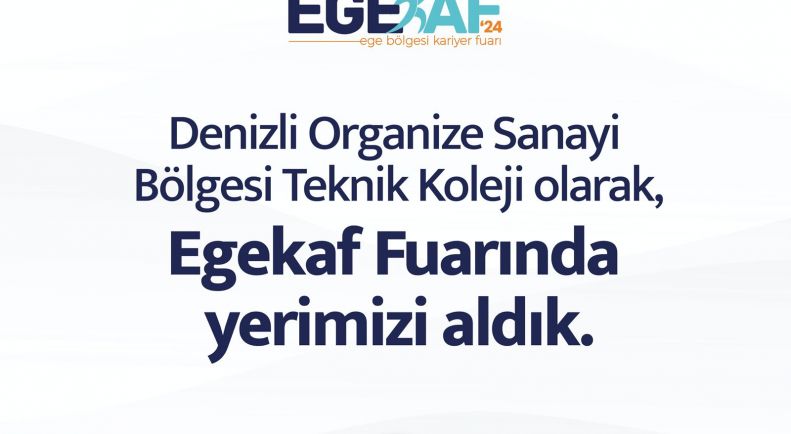 EGEKAF'da yerimizi aldık!