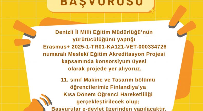 Erasmus+ Programı Finlandiya Kısa Dönem Staj Hareketliliği Başvurusu Tarihleri Açıklandı